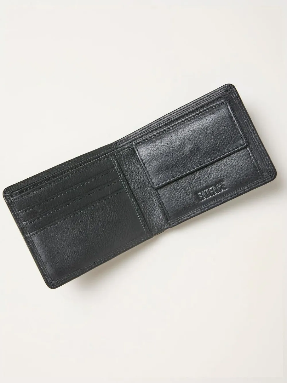 Fat Face FatFace Black Twin Stitch Leather Wallet^ Wallets