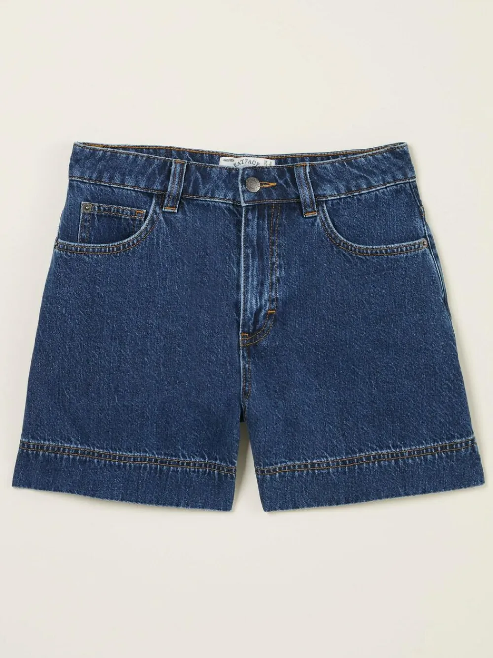 Hot Fat Face FatFace Broadway 100% Cotton Denim Shorts Denim Vintage