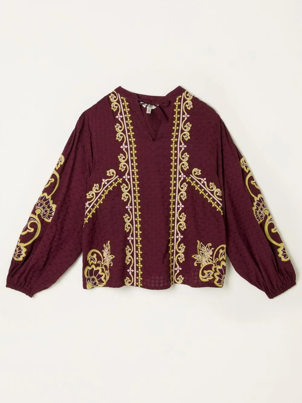 Fat Face FatFace Garratt Embroidered V-neck Blouse^Women Blouses & Shirts