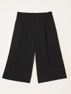 Discount Fat Face FatFace Evie Black Satin Back Crepe Culotte
