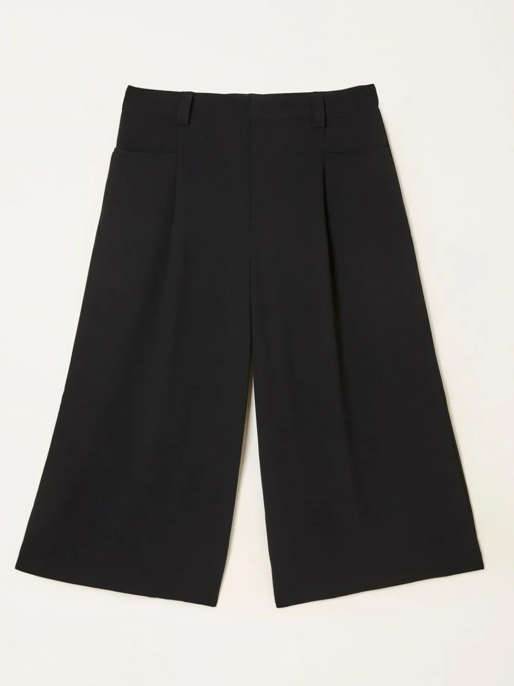 Discount Fat Face FatFace Evie Black Satin Back Crepe Culotte