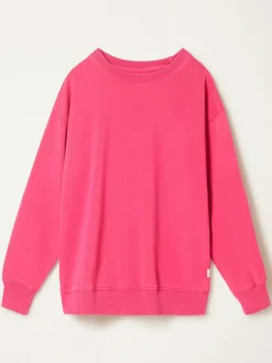 Hot Fat Face FatFace Georgia Crew Sweatshirt Fushsia Pink