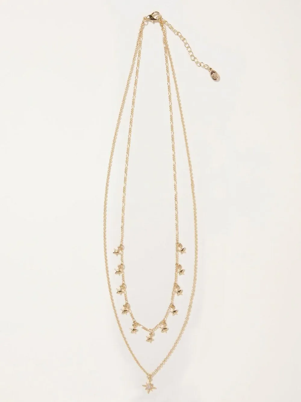 Hot Fat Face FatFace Gold Tone Star Layered Necklace