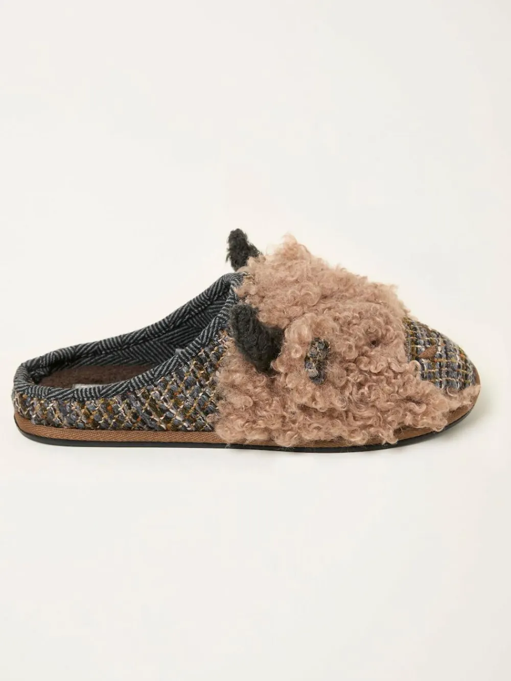 Fat Face FatFace Hamish Brown Cow Slipper