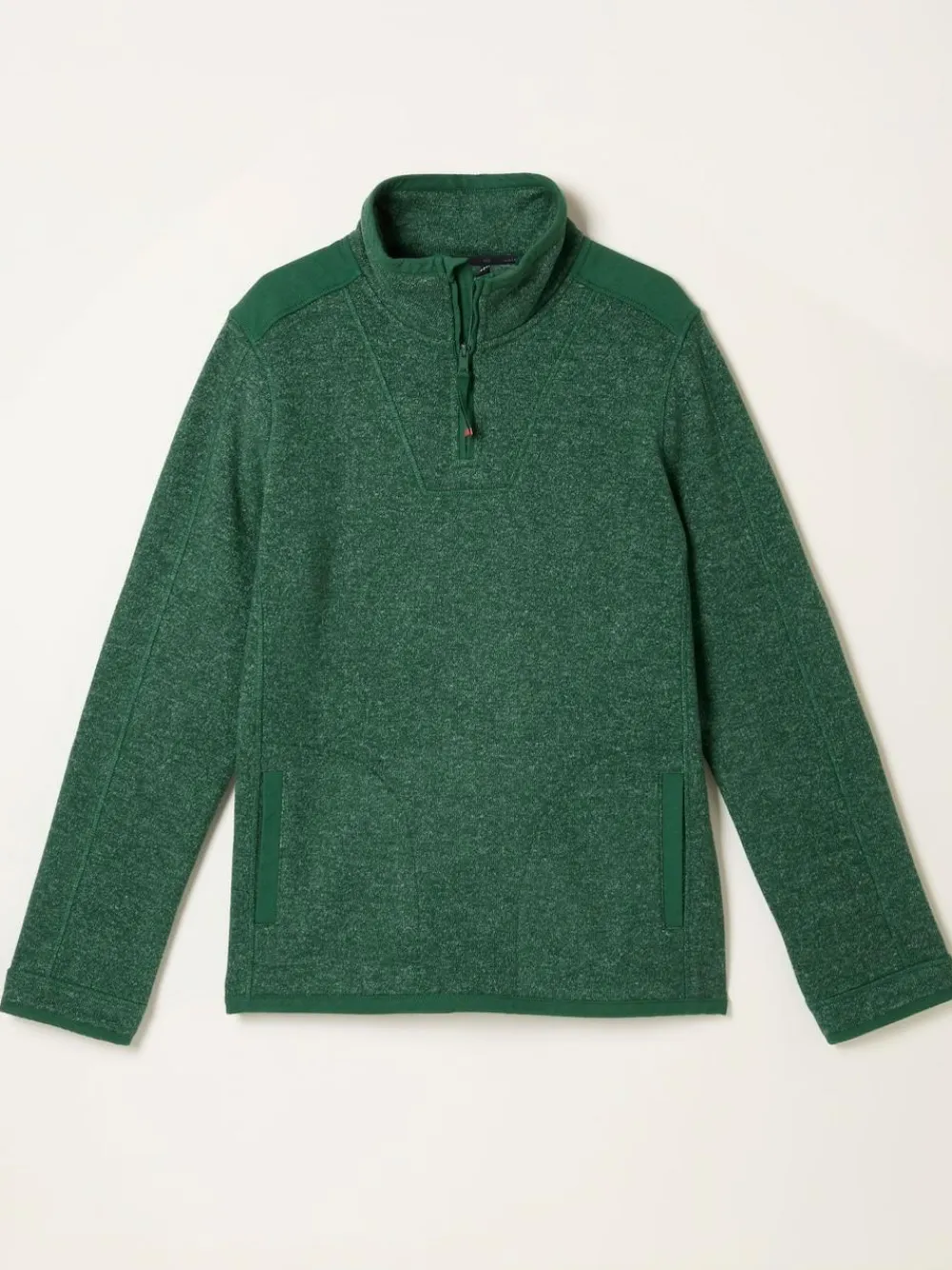 Clearance Fat Face FatFace Haxby Half Zip Sweat Emerald Green