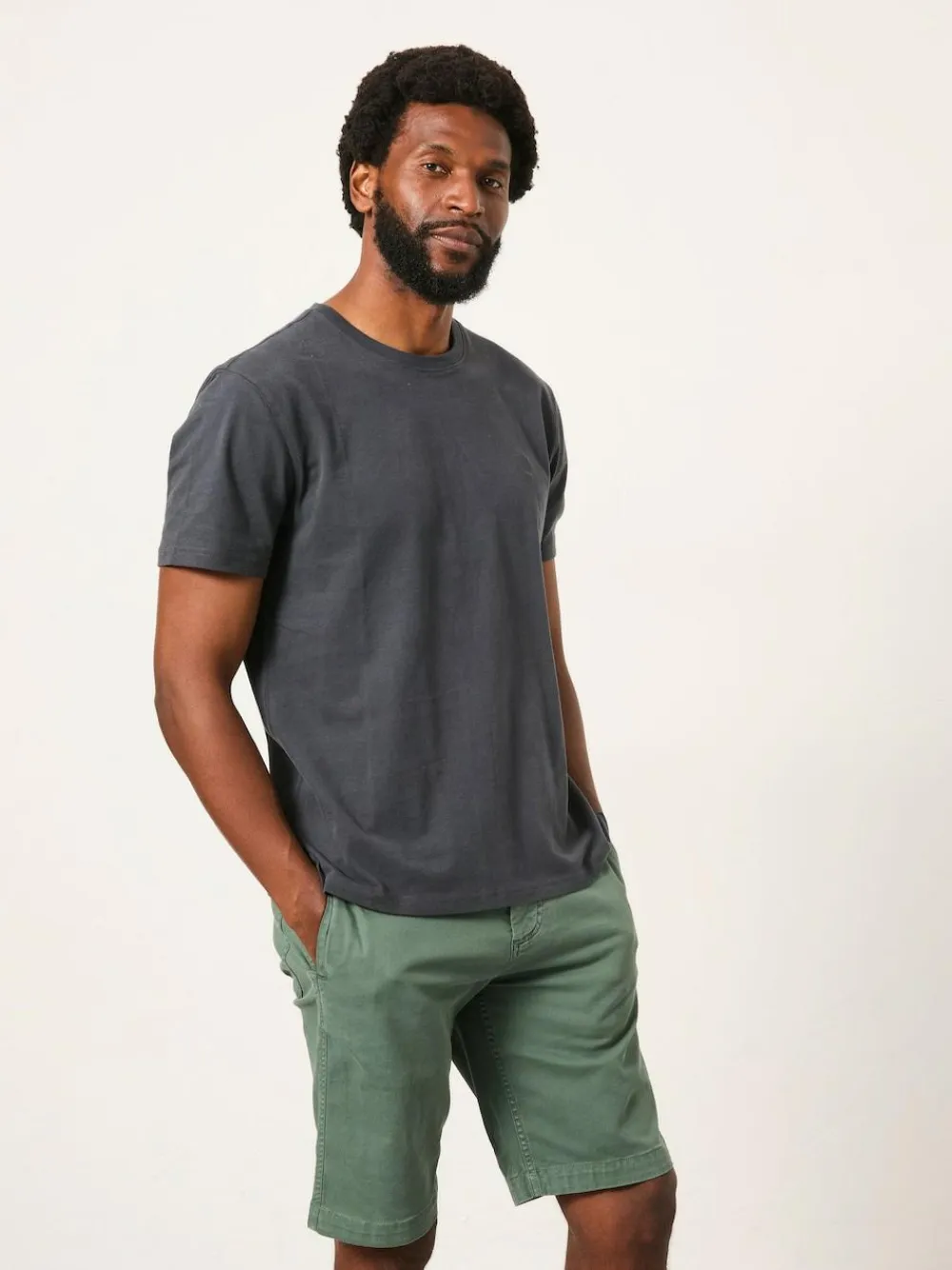 Outlet Fat Face FatFace Lulworth Washed Black Short Sleeve T-Shirt