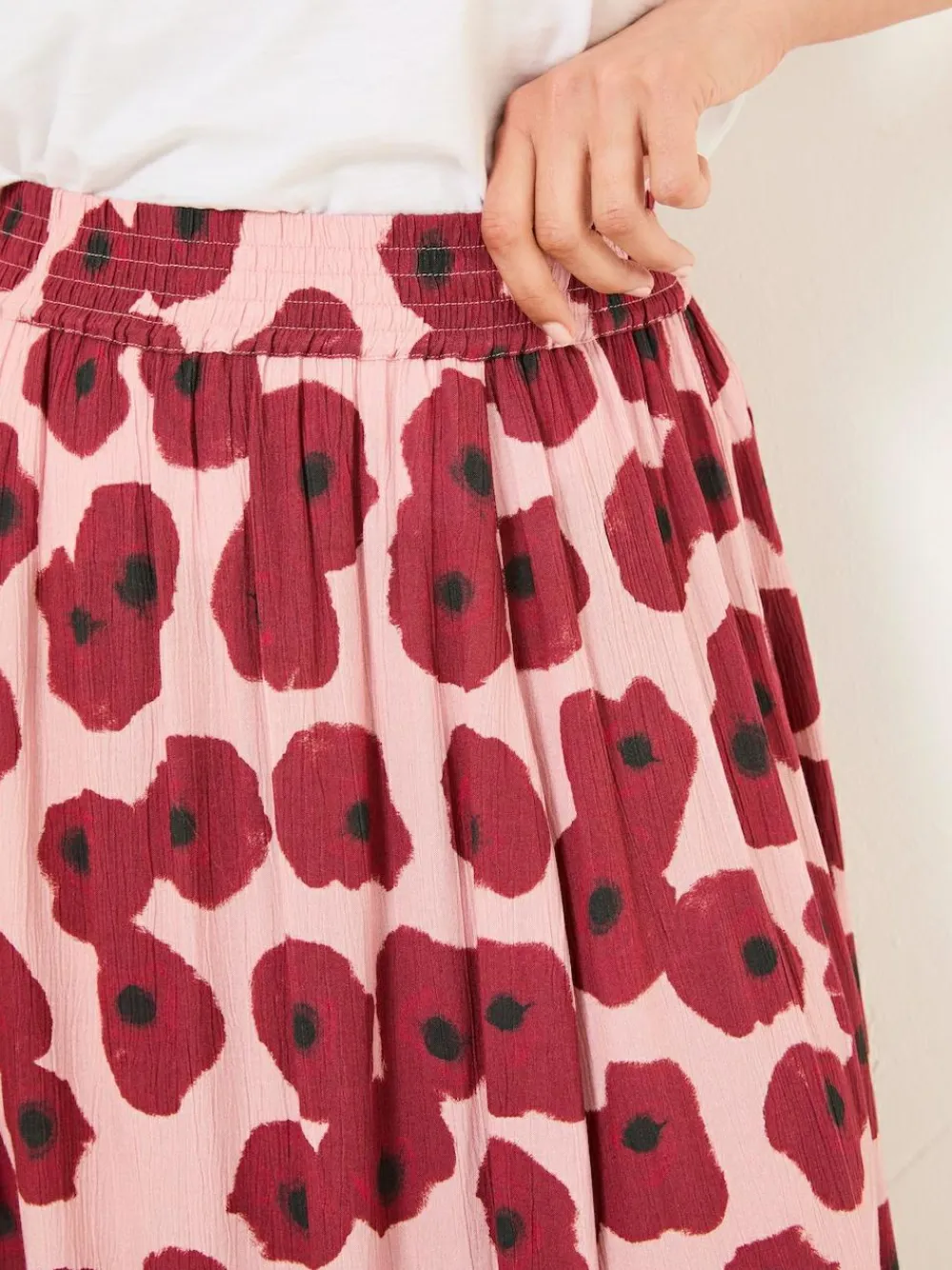 Fat Face FatFace Millie Multi Poppies Midi Skirt^Women Skirts