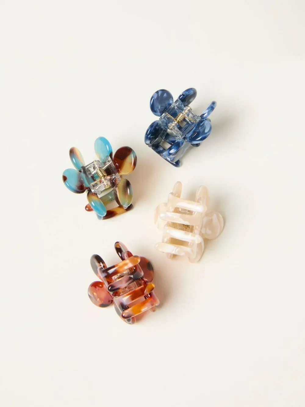 Fat Face FatFace Multi 4 Pack Mini Flower Clips^Women Jewellery