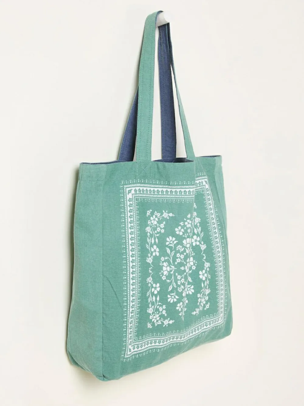 Fat Face FatFace Navy Floral Reversible Tote Bag^Women Bags