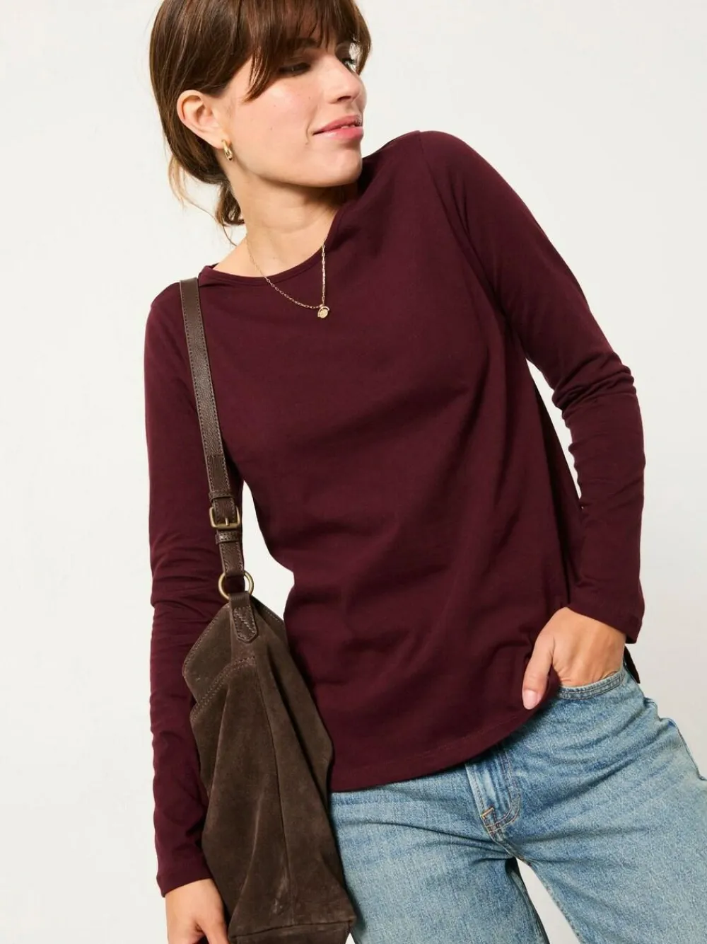 Best Fat Face FatFace 2 Pack Long Sleeve Round Neck T Shirt Purple/Pink