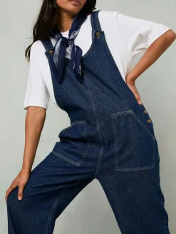 Outlet Fat Face FatFace Raffles Dungaree Blue Denim
