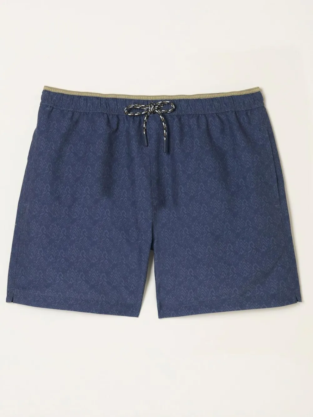 Clearance Fat Face FatFace Trevose Navy Abstract Geo Print Swim Shorts