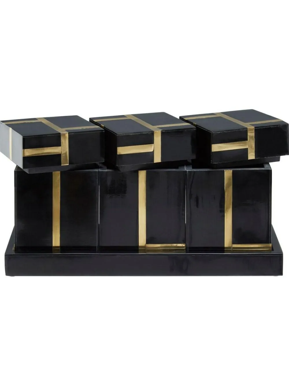 New Fifty Five South Black Odell Canister Set With Tray