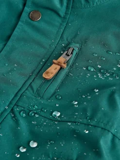 Best Next Forest Green Waterproof Borg Lined Parka Coat (3mths-7yrs)