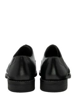 Best Frank Wright Leather Lace-Up Derby Shoes Black