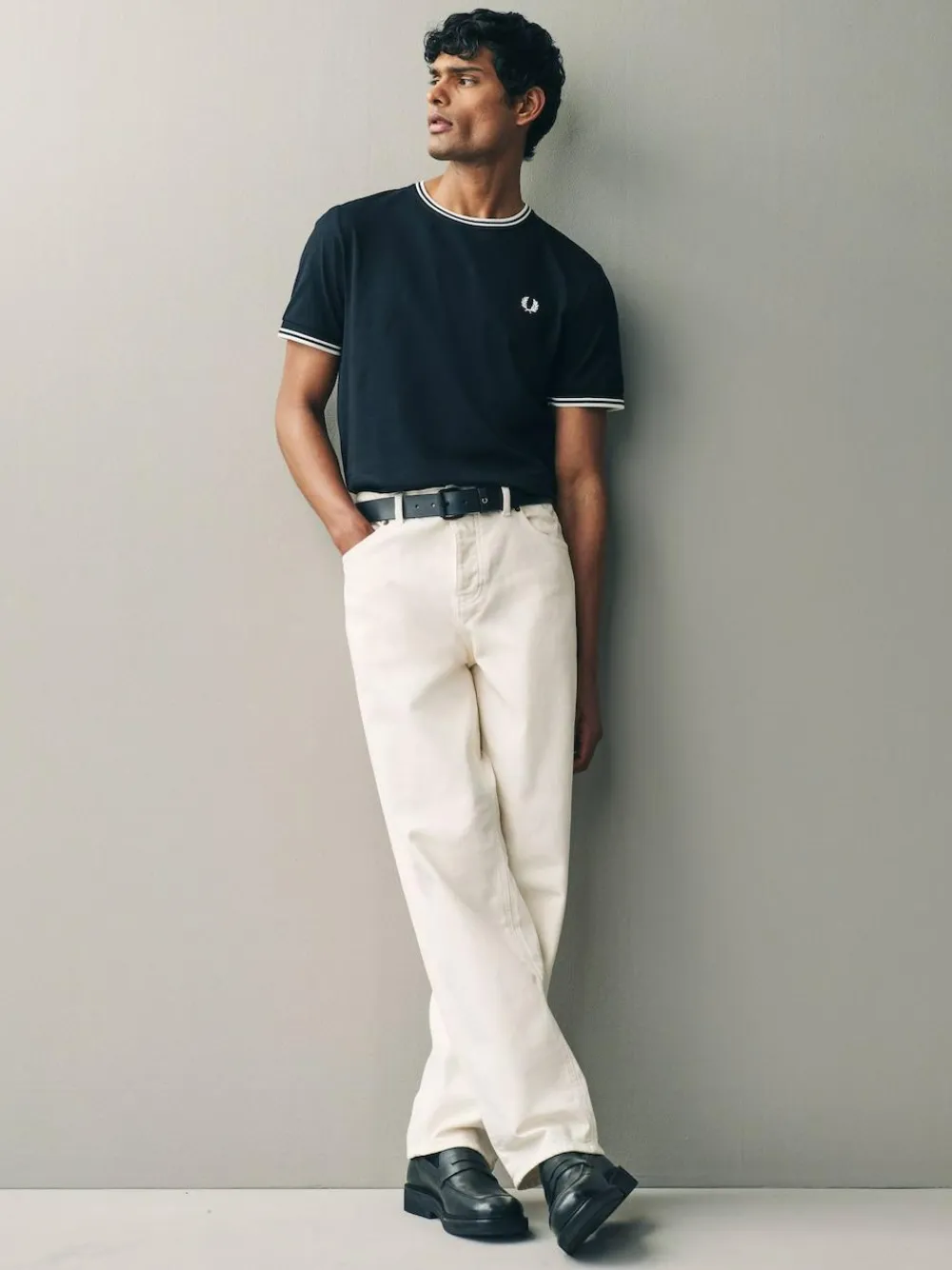 Fred Perry Black Twin Tipped Logo T-Shirt^ Tops & T-Shirts