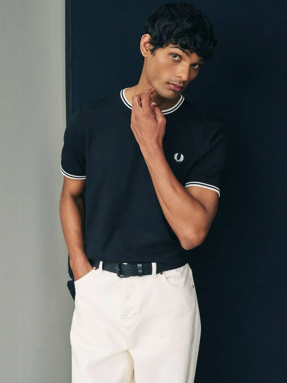 Fred Perry Black Twin Tipped Logo T-Shirt^ Tops & T-Shirts