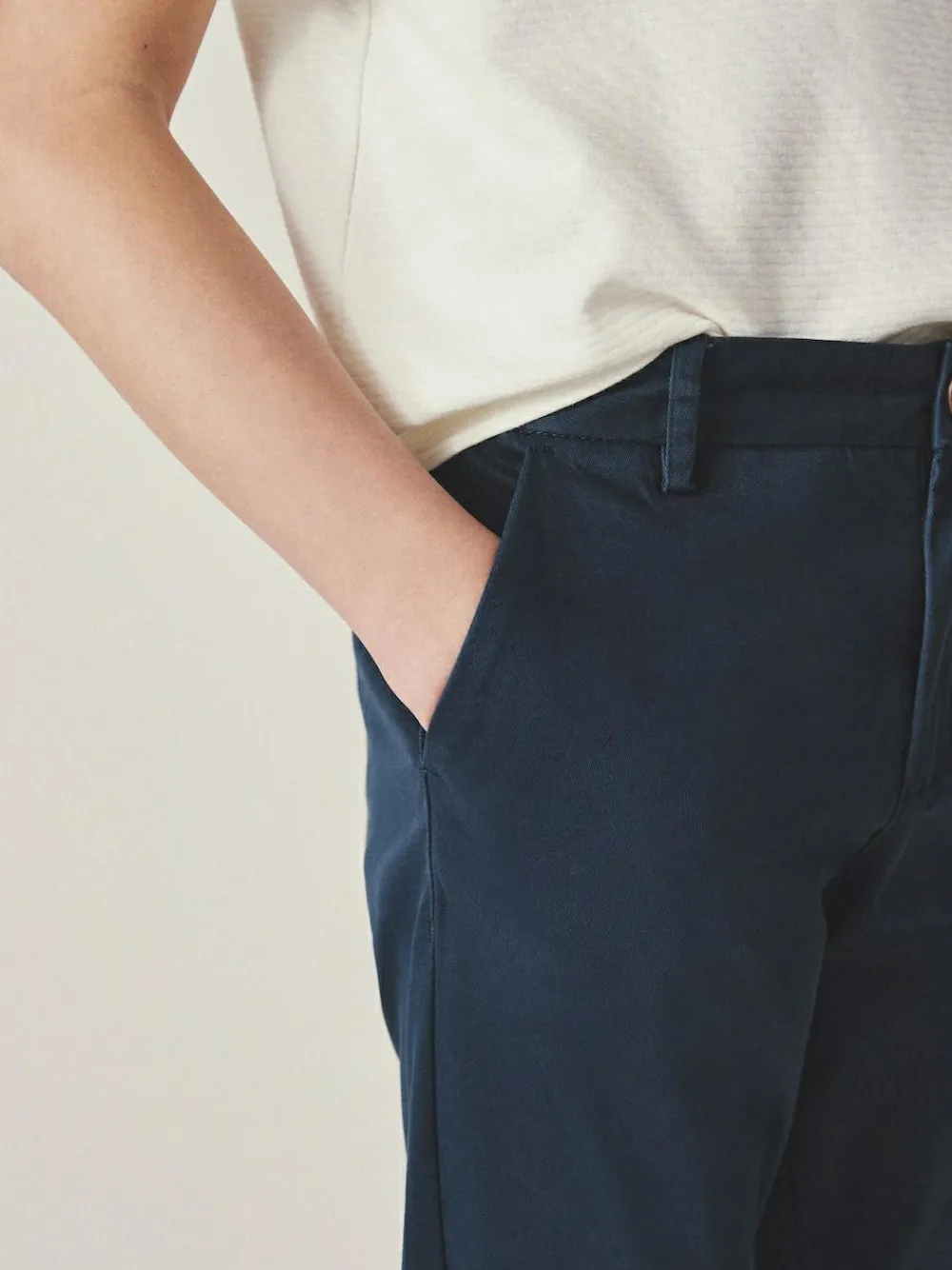Sale Next French Navy Blue Skinny Fit Stretch Chino Trousers (3-17yrs)