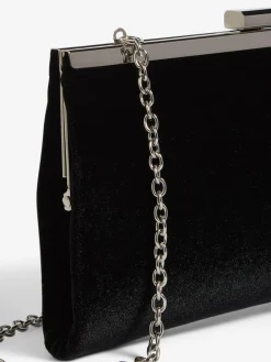 Friends Like These Black Velvet Occasion Clutch Bag^Women Bags