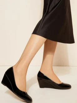 Friends Like These Wide Fit Mid Wedge Round Toe Court Shoes^Women Wide Fit & Extra Wide Fit|Heels