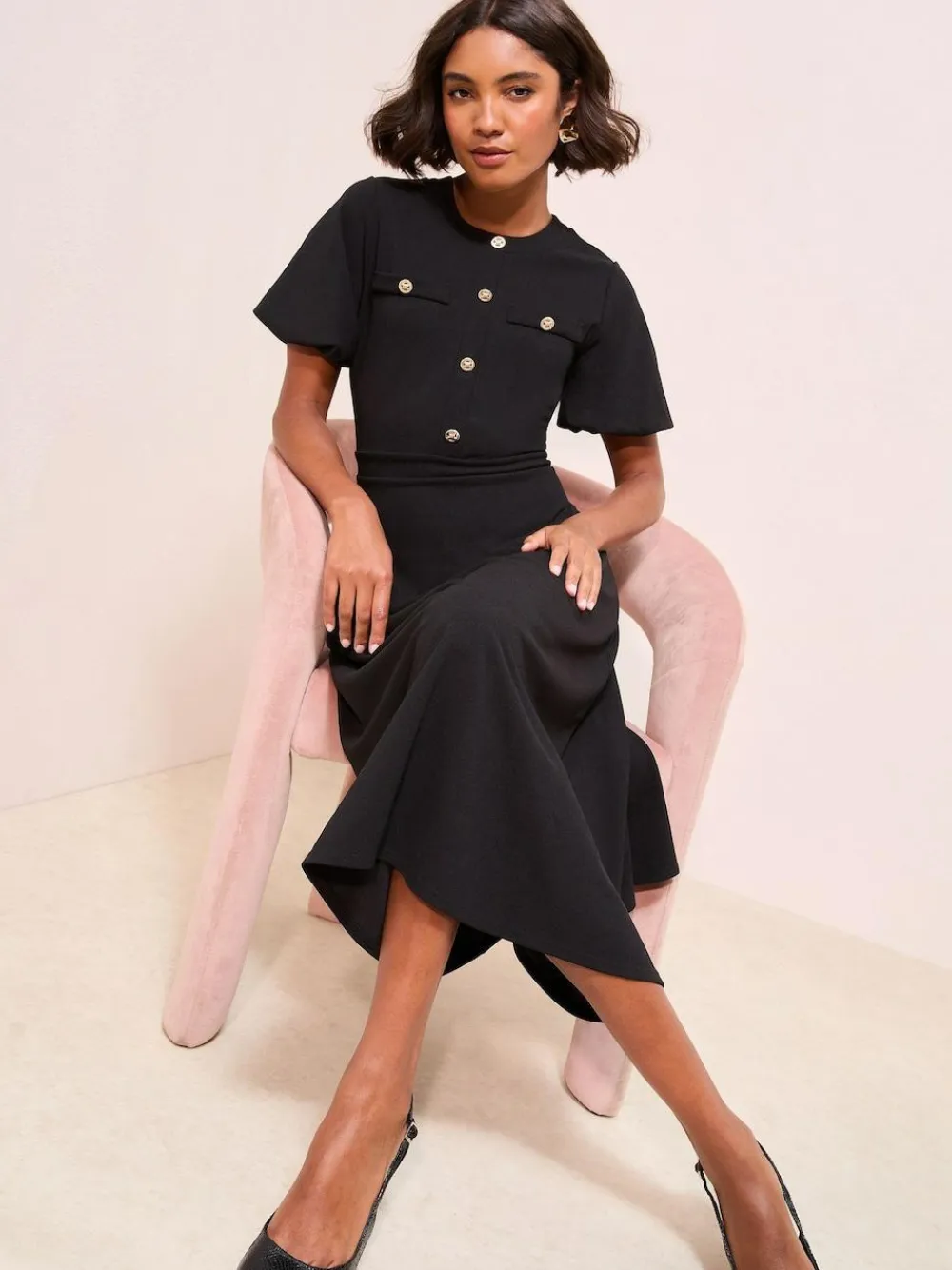Friends Like These Military Midi Dress^Women Midi Dresses