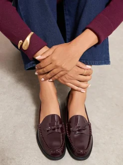 Friends Like These Patent Faux Leather Comfort Bow Smart Loafers^Women Flats