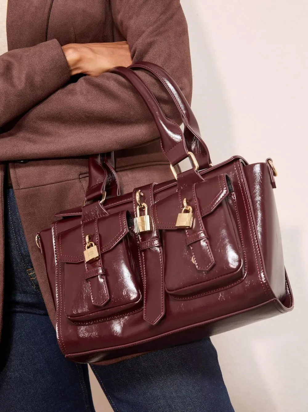 Friends Like These Padlock Pocket Bag^Women Bags