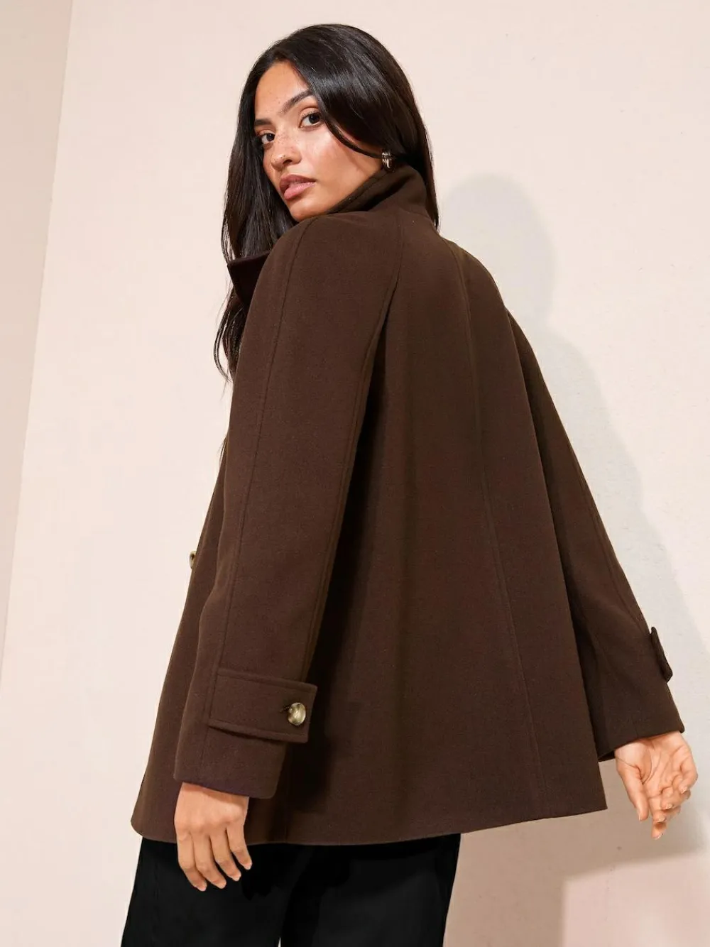 Friends Like These Funnel Neck Button Front Mid Length Coat^Women Coats & Jackets|Coats & Jackets
