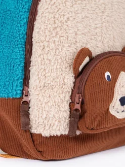 Frugi Fleece Character Brown Backpack^BOY Bags