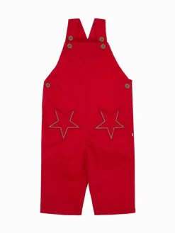 Frugi Red Christmas Cory Cord Dungaree^BOY Dungarees