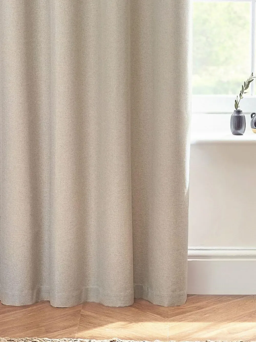 Furn . Linen Dawn 100% Blackout Thermal Eyelet Curtains^ Curtains & Blinds