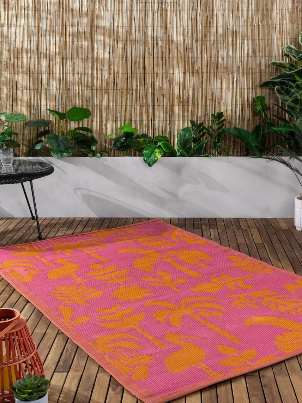 Furn Orange Pink Marula Tropical Outdoor/Indoor Rug^ Rugs & Runners
