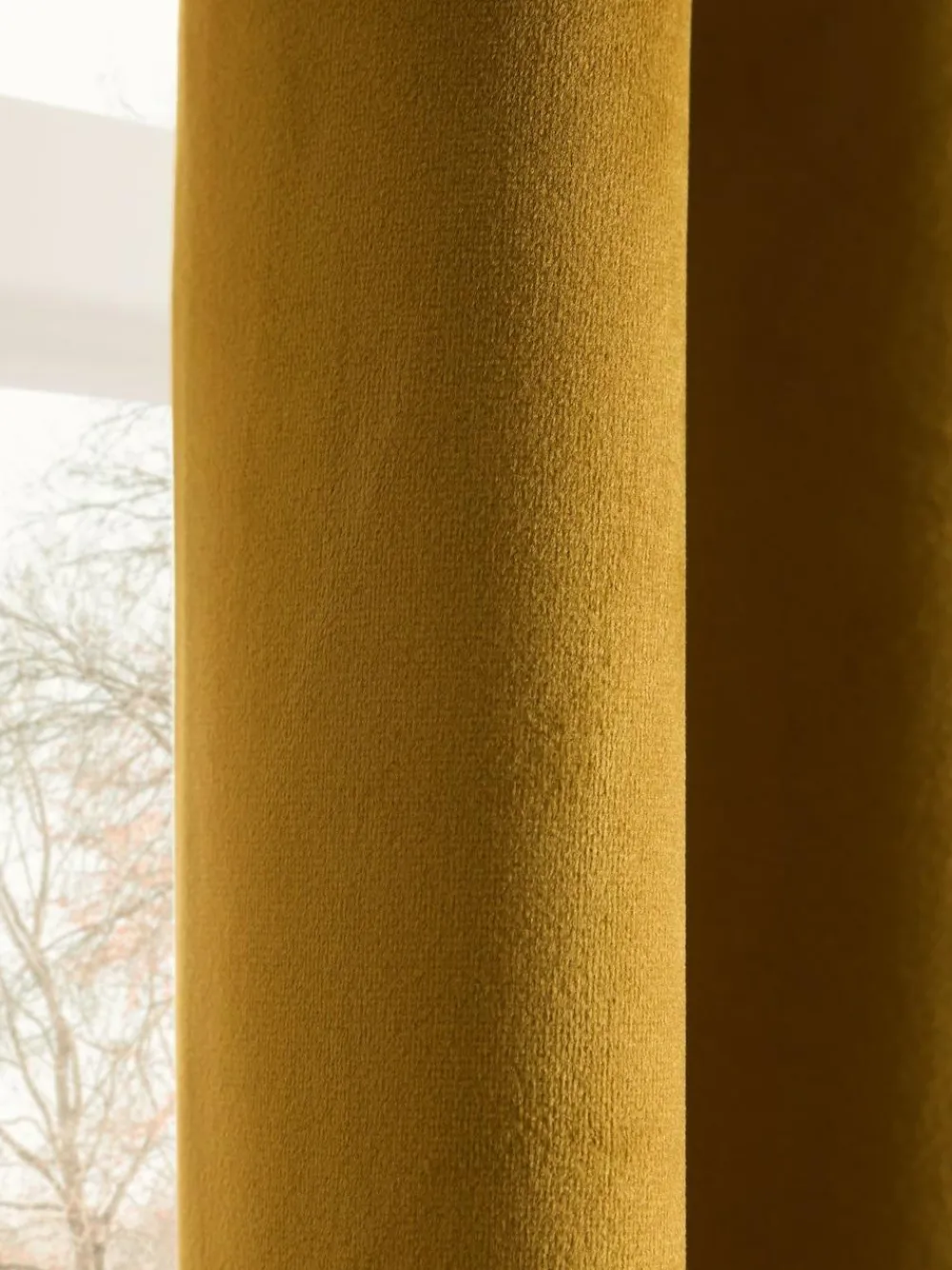 Next Gold Dark Matte Velvet Pencil Pleat Blackout/Thermal Curtains^ Curtains & Blinds