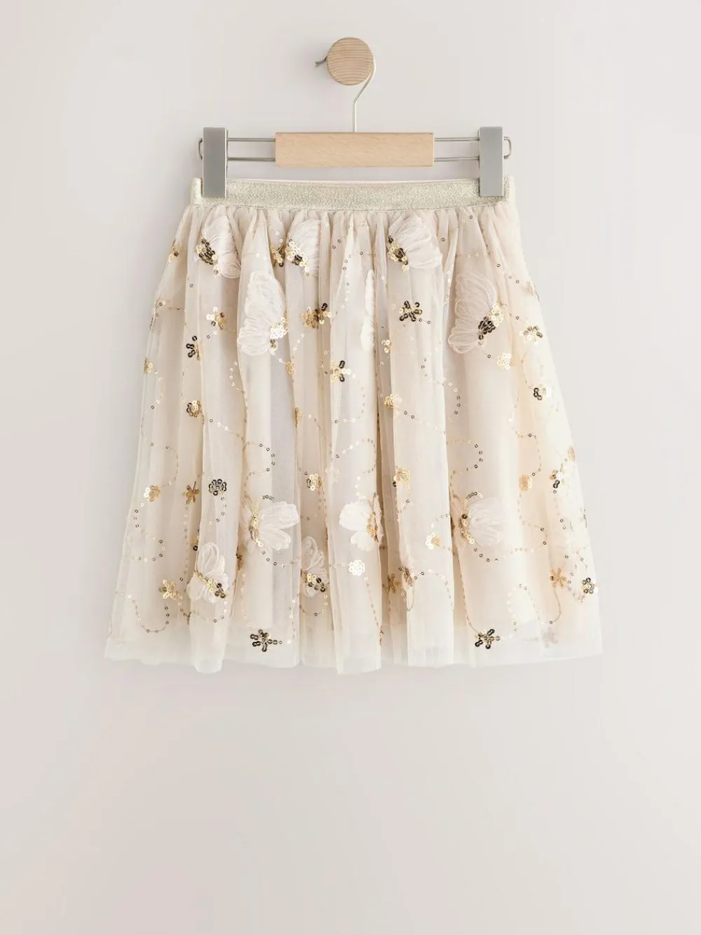 New Next Gold Sequin Mesh Skirt (3-16yrs)
