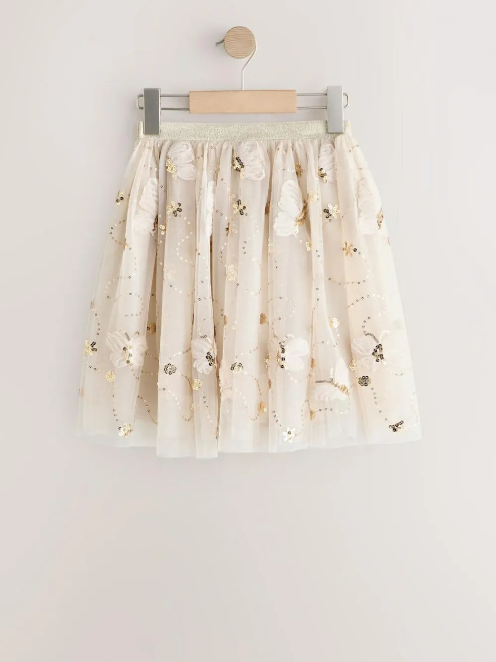 New Next Gold Sequin Mesh Skirt (3-16yrs)