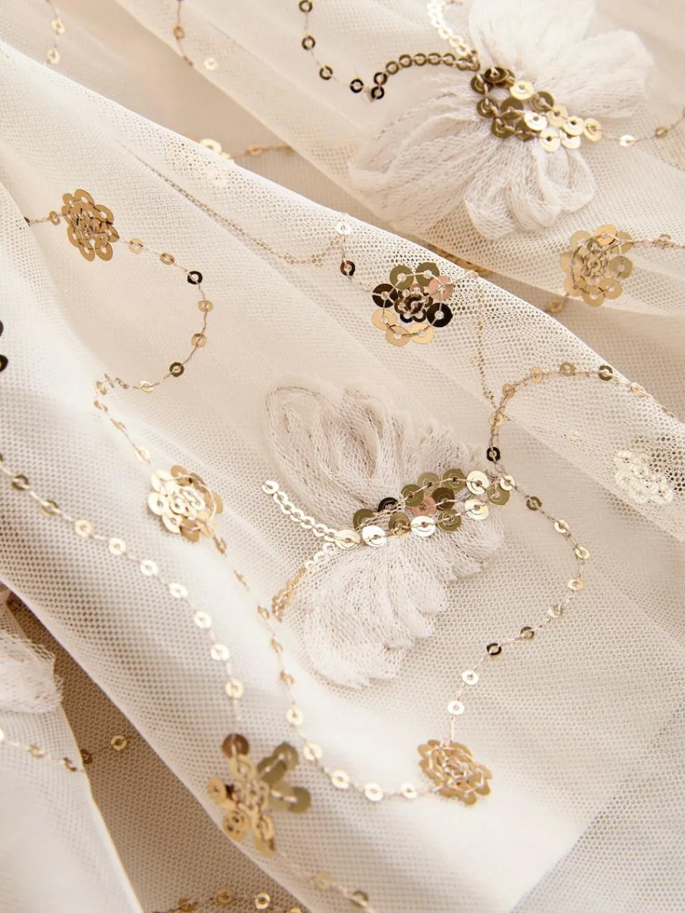 New Next Gold Sequin Mesh Skirt (3-16yrs)