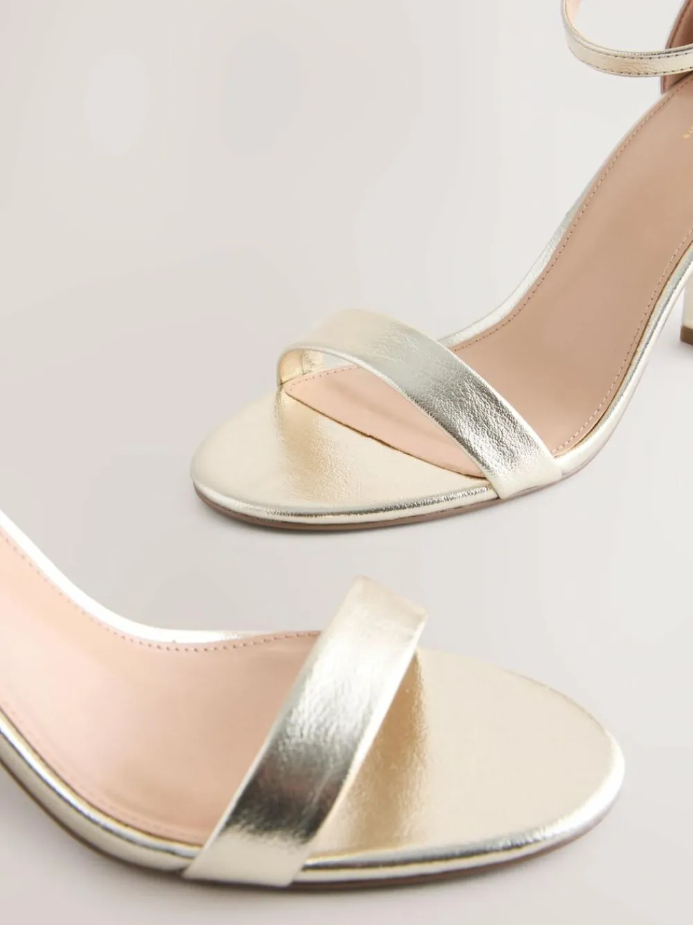 Online Next Gold Standard/Wide Fit Block Heel Sandals