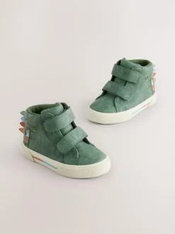 Discount Next Standard Fit (F) Touch Fastening Boots Green Crocodile