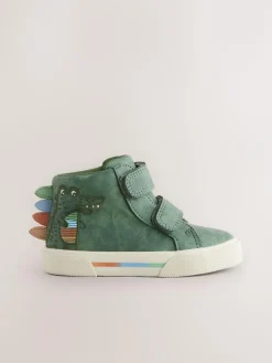 Discount Next Standard Fit (F) Touch Fastening Boots Green Crocodile