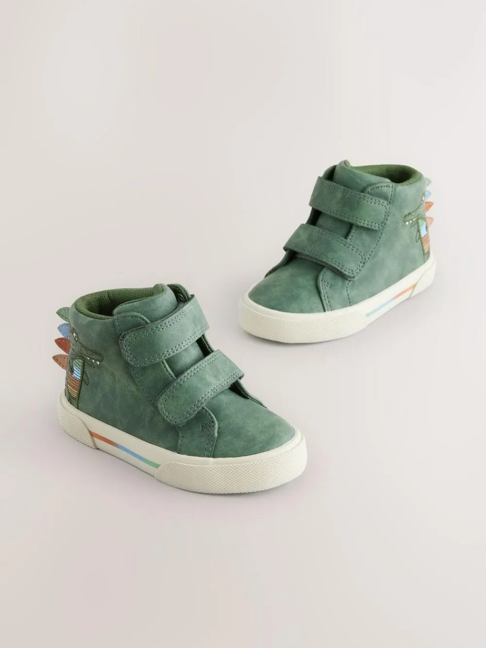 Next Wide Fit (G) Touch Fastening Boots Green Crocodile