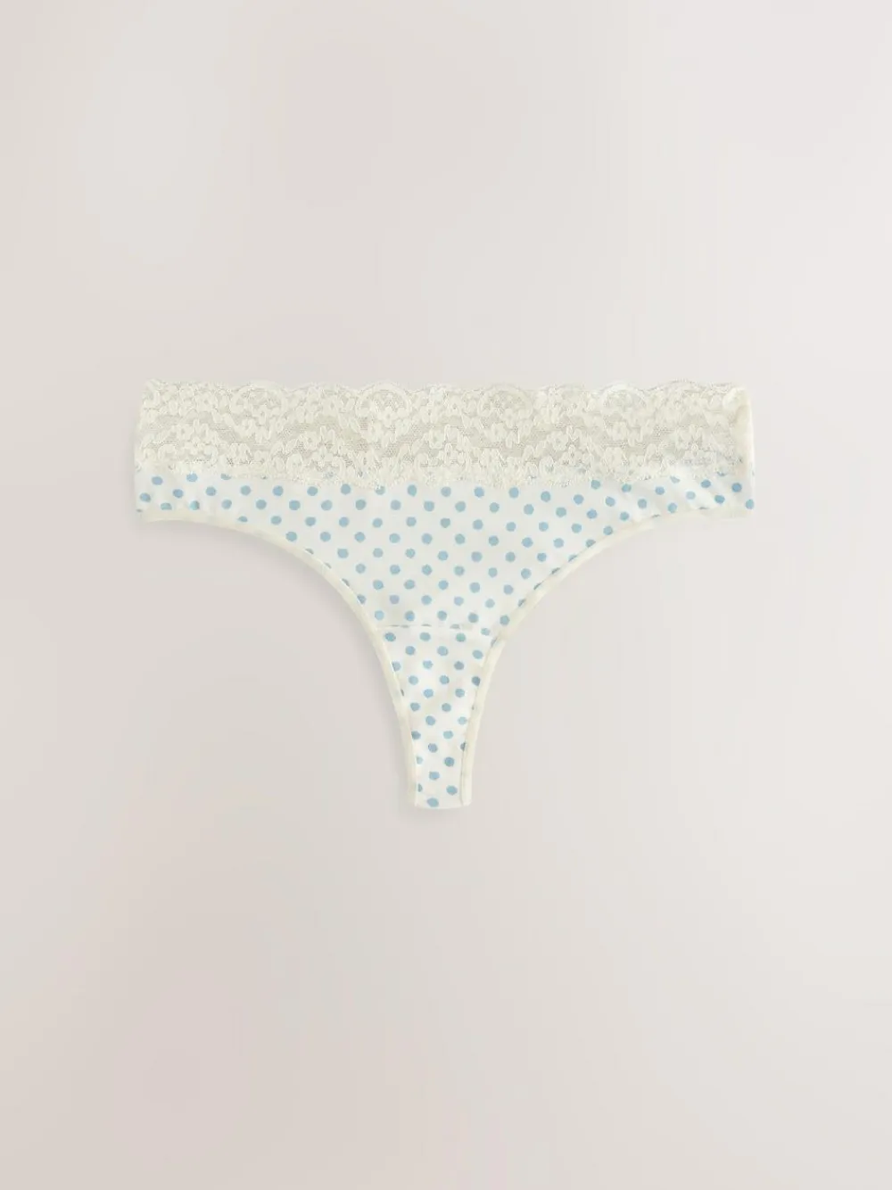 New Next Green Ditsy Floral Thong Cotton Lace Knickers 4 Pack