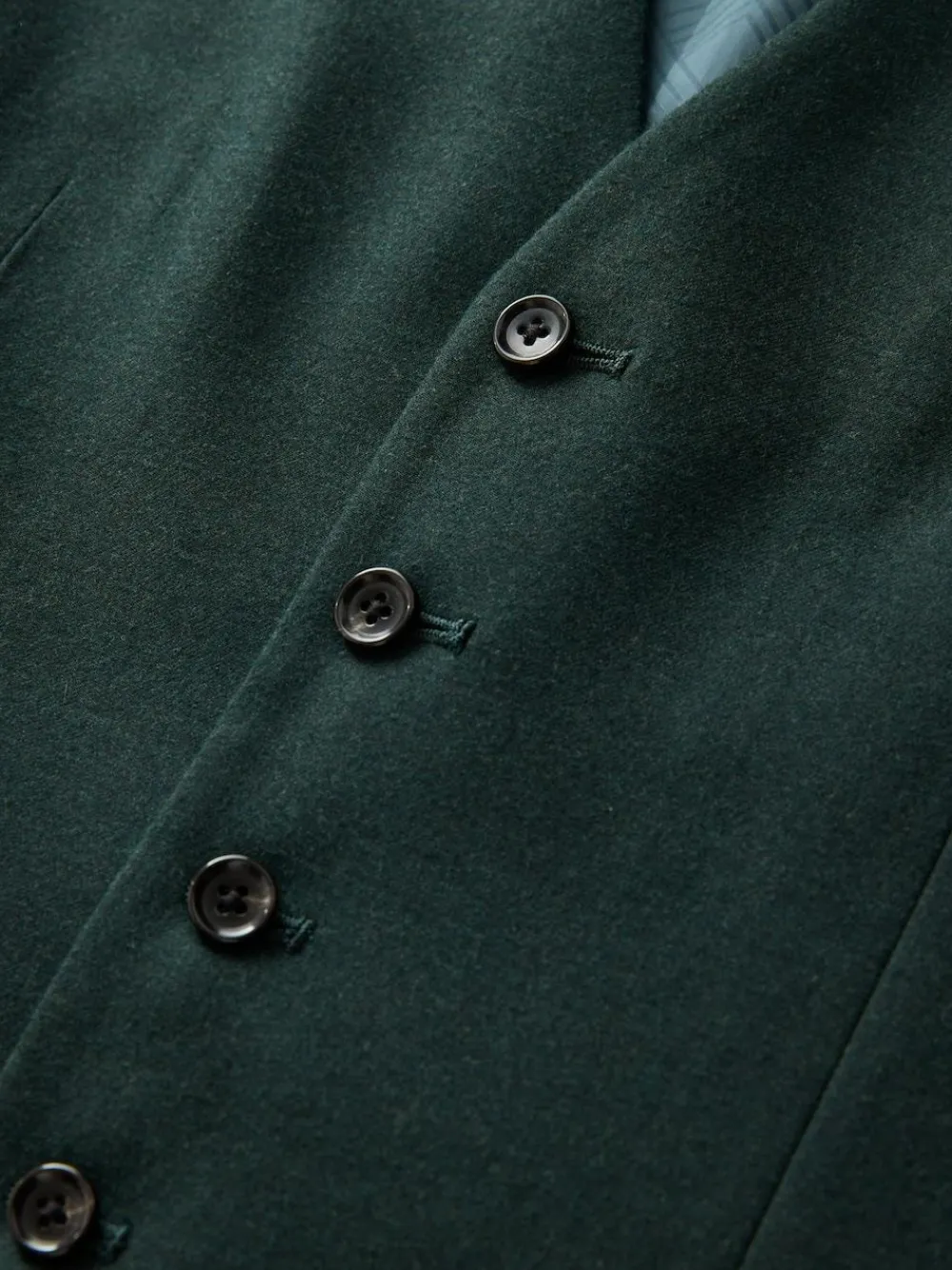 Next Green Flannel Suit Waistcoat^ Vests
