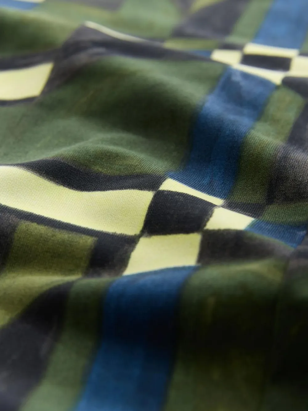 Next Long Sleeve A-Line Mini Dress Green Geo Print