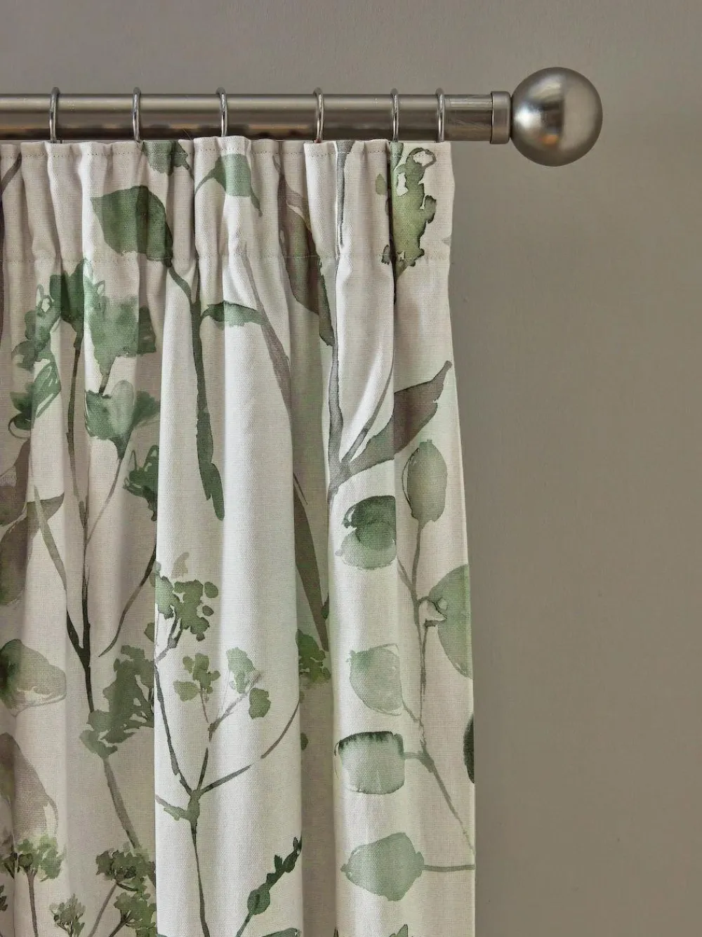Next Isla Floral Print Pencil Pleat Blackout/Thermal Curtains^ Curtains & Blinds