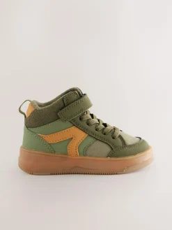 Next Touch Fastening Elastic Lace Hi Top Trainers^BOY Baby Boots|Boots