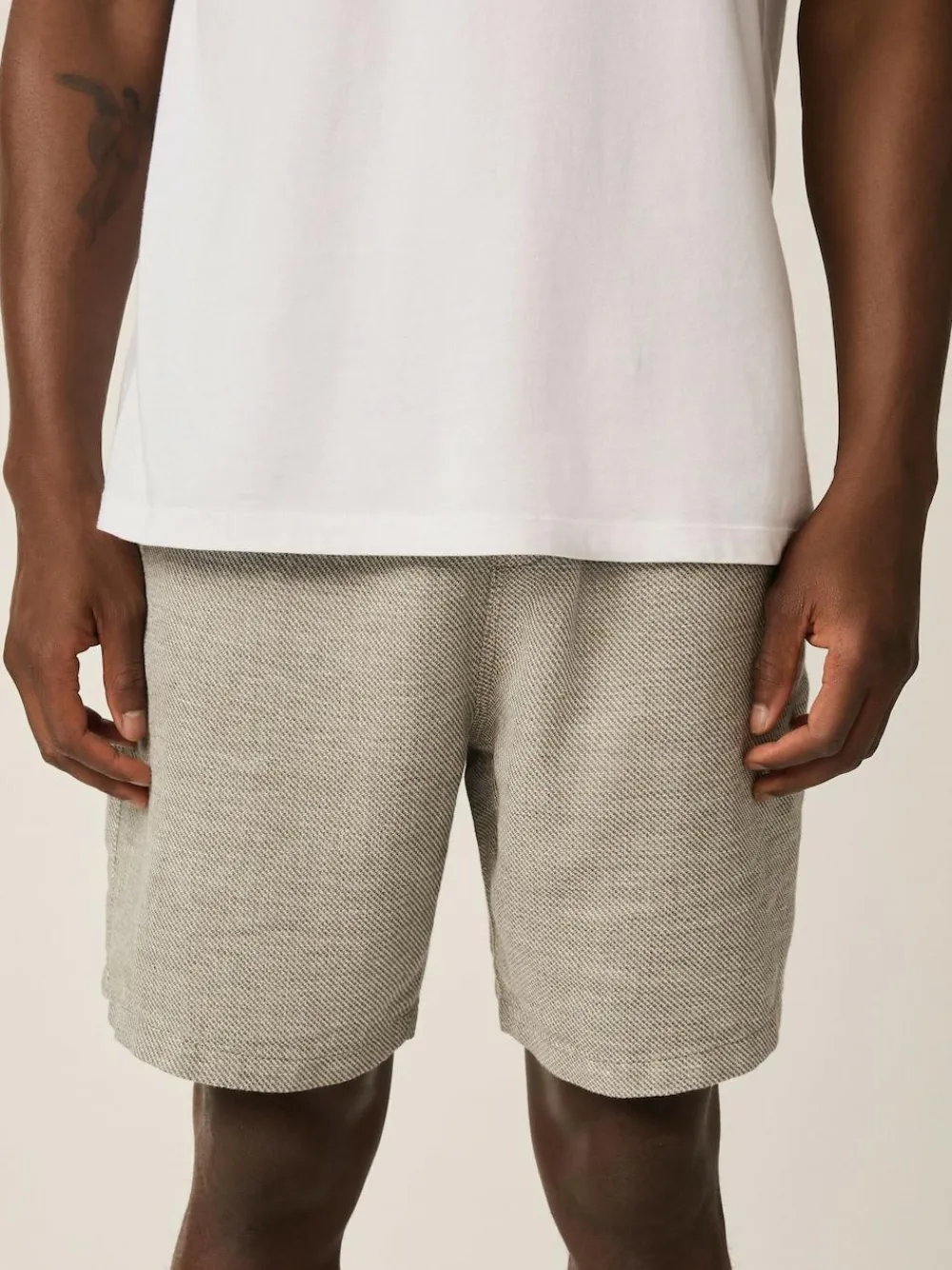 Clearance Next Linen Blend Elasticated Waist Shorts Green