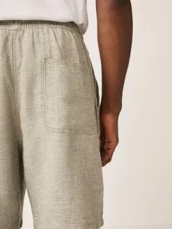 Clearance Next Linen Blend Elasticated Waist Shorts Green