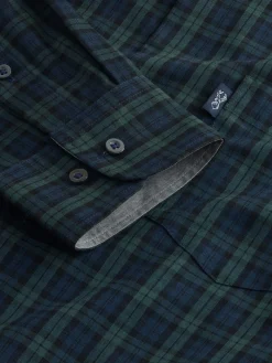Best Next Regular Fit Easy Iron Button Down Oxford Shirt Green Micro Blackwatch