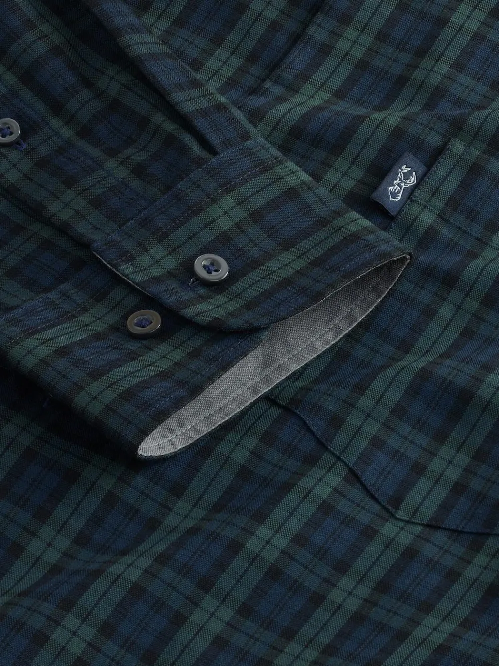 Best Next Regular Fit Easy Iron Button Down Oxford Shirt Green Micro Blackwatch