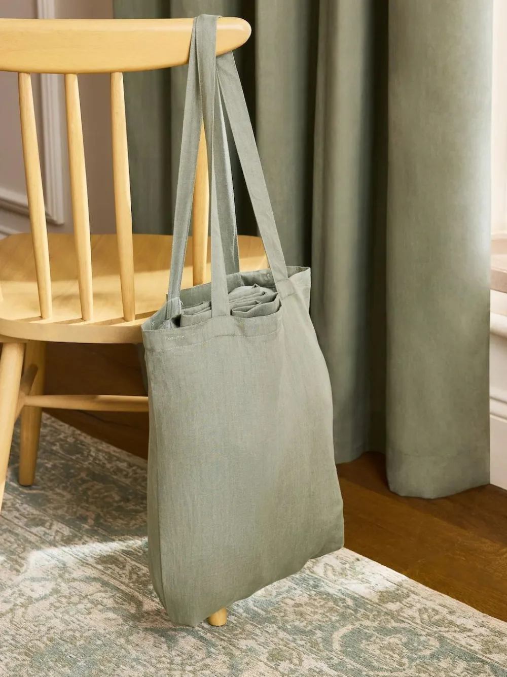 Next Green Olive Blackout/Thermal Cotton Eyelet Curtains^ Curtains & Blinds